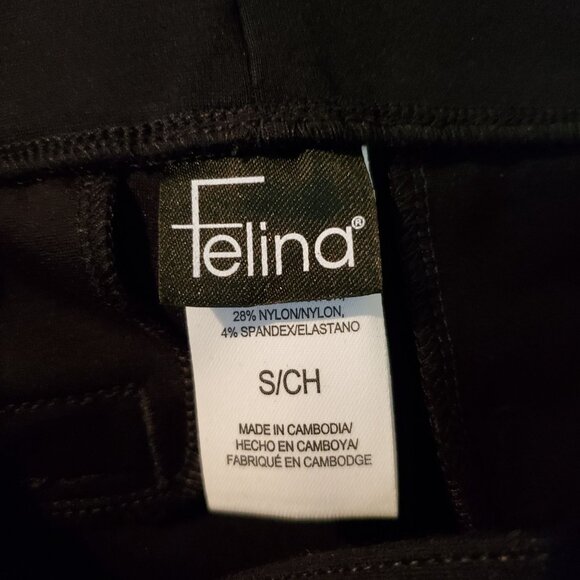 Felina Womens Black Pull-On Pants With Tummy Control Panel Smoothing Fit Size S - Picture 7 of 9